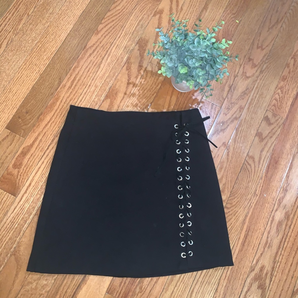 Black Skirt with Tie Right Side, Small